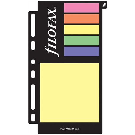 FILOFAX Kalendárium betét, öntapadó jelölőcímke és jegyzet, nagy, FILOFAX, színes