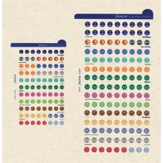   FILOFAX Kalendárium betét, öntapadó szervezőcímke, nagy FILOFAX, színes
