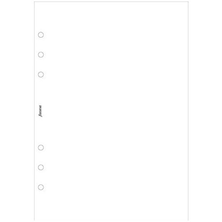 FILOFAX Kalendárium betét, jegyzetlap, personal méret, sima, FILOFAX, fehér