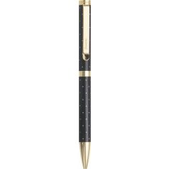   FILOFAX Golyóstoll, 1,0 mm, arany színű klip, fekete tolltest, FILOFAX "Moonlight", fekete