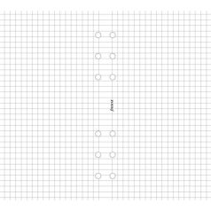   FILOFAX Kalendárium betét, jegyzetlap, personal méret, kockás, FILOFAX, fehér