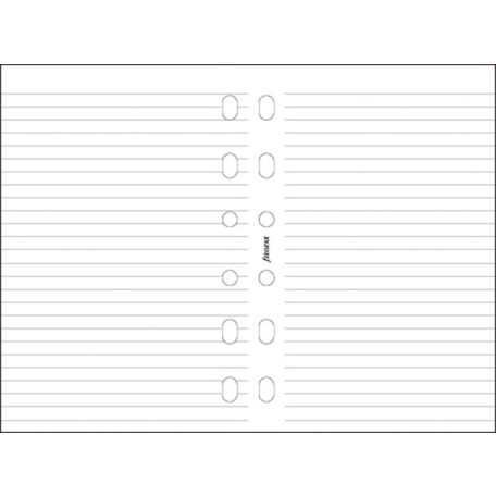 FILOFAX Kalendárium betét, jegyzetlap, personal méret, vonalas, FILOFAX, fehér