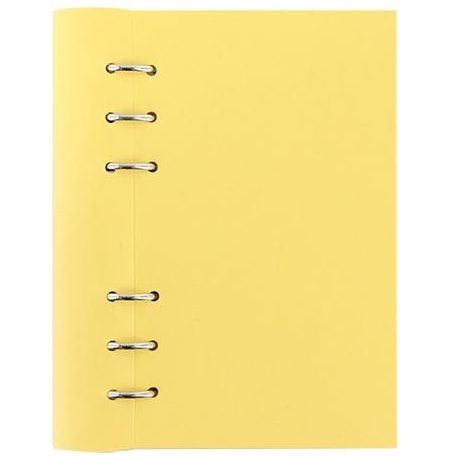 FILOFAX Tervező, naptár és füzet betéttel, A5, FILOFAX "Clipbook Classic Pastel", pasztellsárga