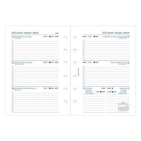 FILOFAX Kalendárium betét, tervező, heti, pocket (S) méret, FILOFAX, 2026