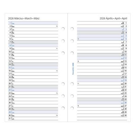 FILOFAX Kalendárium betét, tervező, heti, personal (M) méret, FILOFAX, 2027