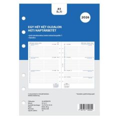   FILOFAX Kalendárium betét, tervező, heti, A5 (L), FILOFAX, 2027
