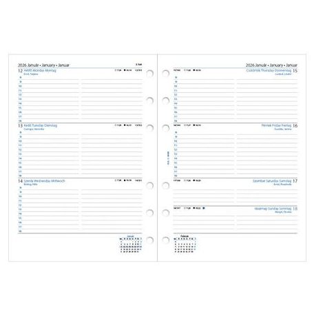 FILOFAX Kalendárium betét, tervező, heti, A5 (L), FILOFAX, 2027