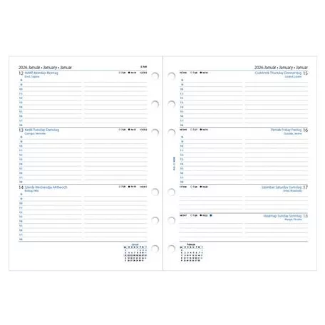 FILOFAX Kalendárium betét, tervező, heti, A5 (L), FILOFAX, 2026