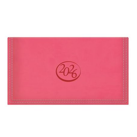 TOPTIMER Zsebnaptár, fekvő elrendezésű, TOPTIMER, "Ace", korallpiros