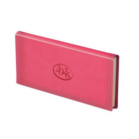 TOPTIMER Zsebnaptár, fekvő elrendezésű, TOPTIMER, "Ace", korallpiros