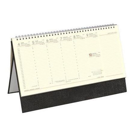 TOPTIMER Naptár, asztali, álló, TOPTIMER, jegyzetblokkos, fekete