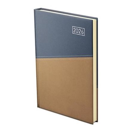 TOPTIMER Naptár, tervező, B5, heti, TOPTIMER "Duplex", kék-mustár