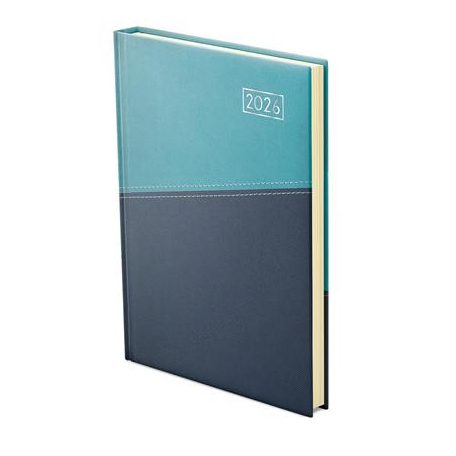 TOPTIMER Naptár, tervező, B5, heti, TOPTIMER "Duplex", türkiz-kék