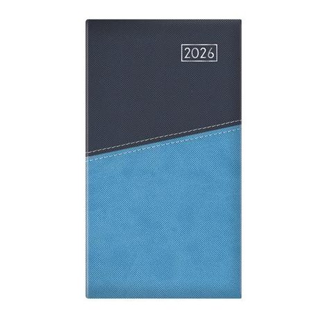 TOPTIMER Zsebnaptár, álló elrendezésű, TOPTIMER "Duplex", kék-világoskék