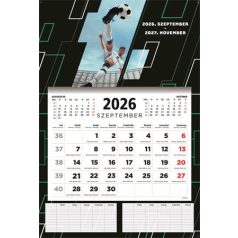   TOPTIMER Naptár, fali, diák, 2026/2027 tanév, TOPTIMER, "Foci"