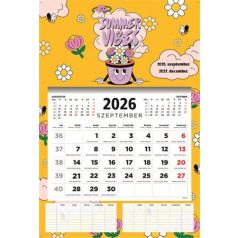   TOPTIMER Naptár, fali, diák, 2026/2027 tanév, TOPTIMER, "Summer"
