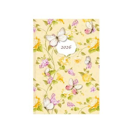 TOPTIMER Naptár, tervező, A5, heti, TOPTIMER "Joy", pillangó