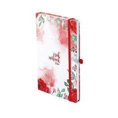   TOPTIMER Naptár, tervező, A5, heti, TOPTIMER, "Csak Nőknek", piros virág