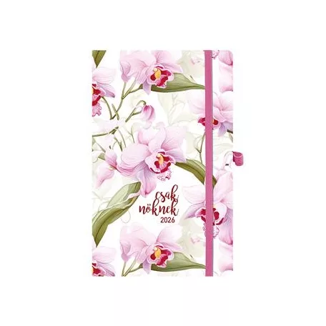 TOPTIMER Naptár, tervező, A5, heti, TOPTIMER, "Csak Nőknek", orchidea