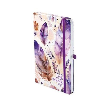 TOPTIMER Naptár, tervező, A5, heti, TOPTIMER, "Csak Nőknek", lila toll