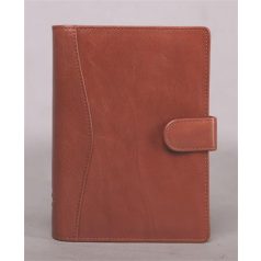   SATURNUS Kalendárium, gyűrűs, betétlapokkal, "L", marhabőr, SATURNUS, "212", barna