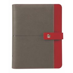   SATURNUS Kalendárium, gyűrűs, betétlapokkal, "L", műbőr, SATURNUS, "426", szürke-piros