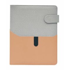   SATURNUS Kalendárium, gyűrűs, betétlapokkal, "L", műbőr, SATURNUS, "229", szürke-lazac