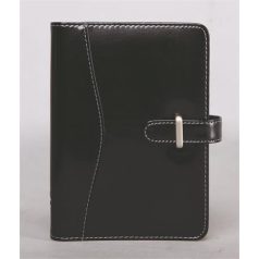   SATURNUS Kalendárium, gyűrűs, betétlapokkal, "L", műbőr, SATURNUS, "437", fekete