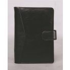 SATURNUS Kalendárium, gyűrűs, betétlapokkal, "M", marhabőr, SATURNUS, "212", fekete