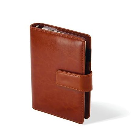 SATURNUS Kalendárium, gyűrűs, betétlapokkal, "M", műbőr, SATURNUS, "223", barna