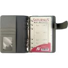 SATURNUS Kalendárium, gyűrűs, betétlapokkal, "M", műbőr, SATURNUS, "229", szürke-barna