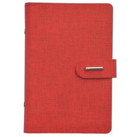 SATURNUS Kalendárium, gyűrűs, betétlapokkal, "M", műbőr, SATURNUS, "432", piros