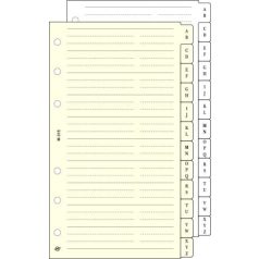   SATURNUS Kalendárium betét, telefonregiszter, "M", SATURNUS, chamois