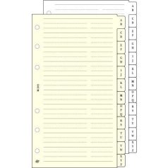   SATURNUS Kalendárium betét, telefonregiszter, "M", SATURNUS, chamois