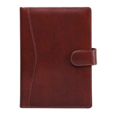   SATURNUS Kalendárium, gyűrűs, betétlapokkal, "M", újrahasznosított bőr, SATURNUS, "418", barna