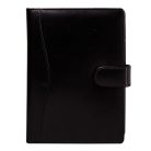 SATURNUS Kalendárium, gyűrűs, betétlapokkal, "M", újrahasznosított bőr, SATURNUS, "418", fekete