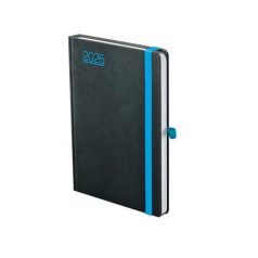   TOPTIMER Naptár, tervező, A5, heti, TOPTIMER, "Nero", fekete-kék