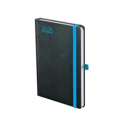 TOPTIMER Naptár, tervező, A5, heti, TOPTIMER, "Nero", fekete-kék