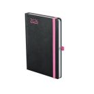 TOPTIMER Naptár, tervező, A5, heti, TOPTIMER, "Nero", fekete-pink