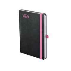   TOPTIMER Naptár, tervező, A5, heti, TOPTIMER, "Nero", fekete-pink