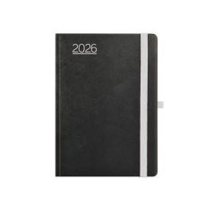   TOPTIMER Naptár, tervező, A5, heti, TOPTIMER, "Nero", fekete-szürke