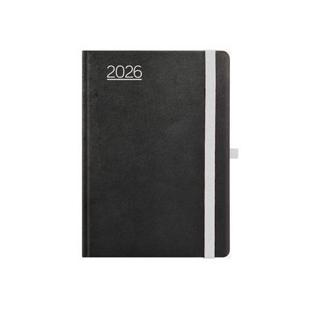 TOPTIMER Naptár, tervező, A5, heti, TOPTIMER, "Nero", fekete-szürke