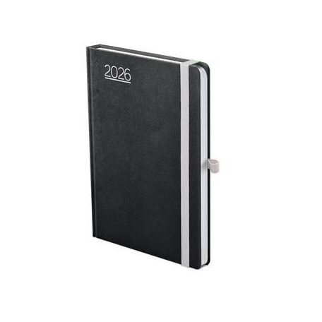 TOPTIMER Naptár, tervező, A5, heti, TOPTIMER, "Nero", fekete-szürke