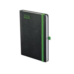   TOPTIMER Naptár, tervező, A5, heti, TOPTIMER, "Nero", fekete-zöld