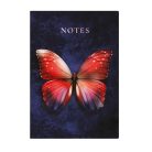 TOPTIMER Jegyzetfüzet, A5, vonalas, 96 lap, TOPTIMER "Notes", piros pillangó