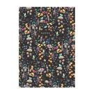 TOPTIMER Jegyzetfüzet, A5, vonalas, 96 lap, TOPTIMER "Notes", fekete virágos