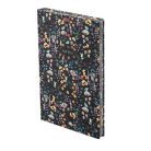 TOPTIMER Jegyzetfüzet, A5, vonalas, 96 lap, TOPTIMER "Notes", fekete virágos