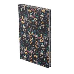   TOPTIMER Jegyzetfüzet, A5, vonalas, 96 lap, TOPTIMER "Notes", fekete virágos