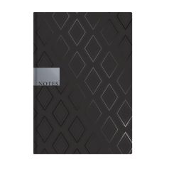   TOPTIMER Jegyzetfüzet, A5, vonalas, 96 lap, TOPTIMER "Notes", fekete gyémánt