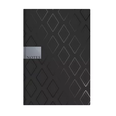 TOPTIMER Jegyzetfüzet, A5, vonalas, 96 lap, TOPTIMER "Notes", fekete gyémánt